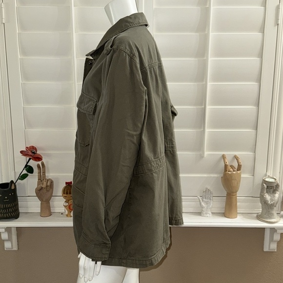 Torrid Light Weight Canvas Anorak Jacket Dusty Olive - Picture 7 of 13